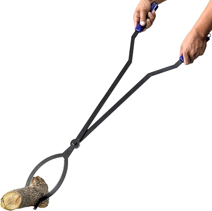 CKLT 40in Heavy Duty Fire Tongs Firewood Grabber Tool by CKLT