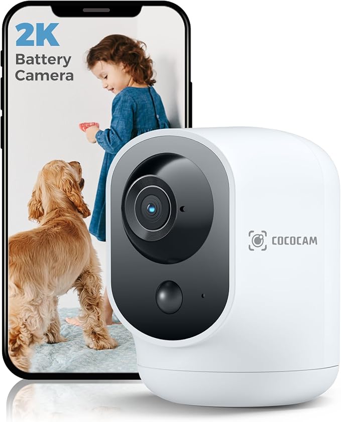 COCOCAM 2K Indoor Pan/Tilt Security Camera by COCOCAMCOLLECTIONS