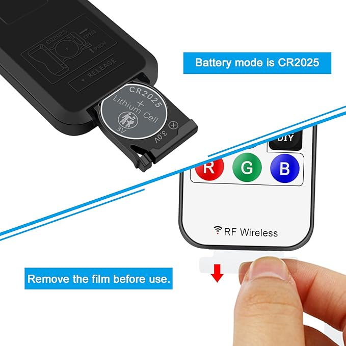 RGBZONE WS2812B RF LED Controller, 3-PIN Mini LED Strip Lights Controller - Image 3
