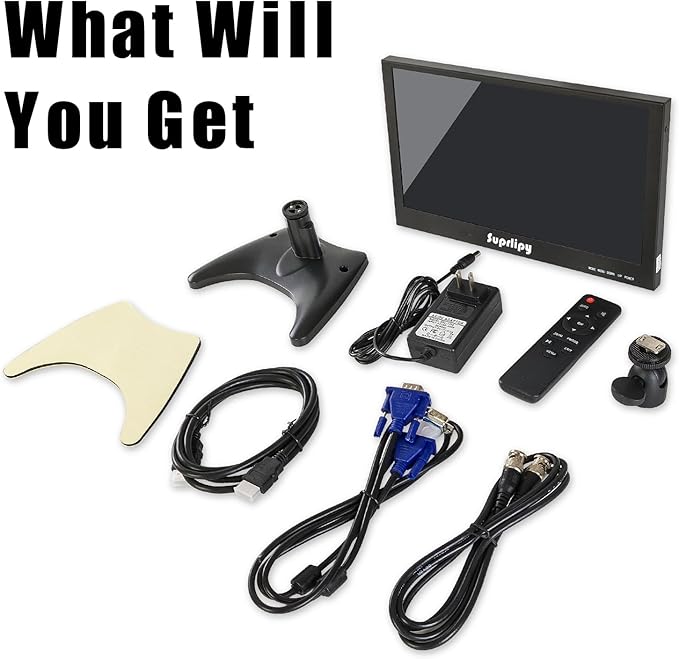 Suprlipy 12 Inch Mini Small HDMI Monitor 1920x1080 16:9 IPS Metal Housing LCD - Image 6