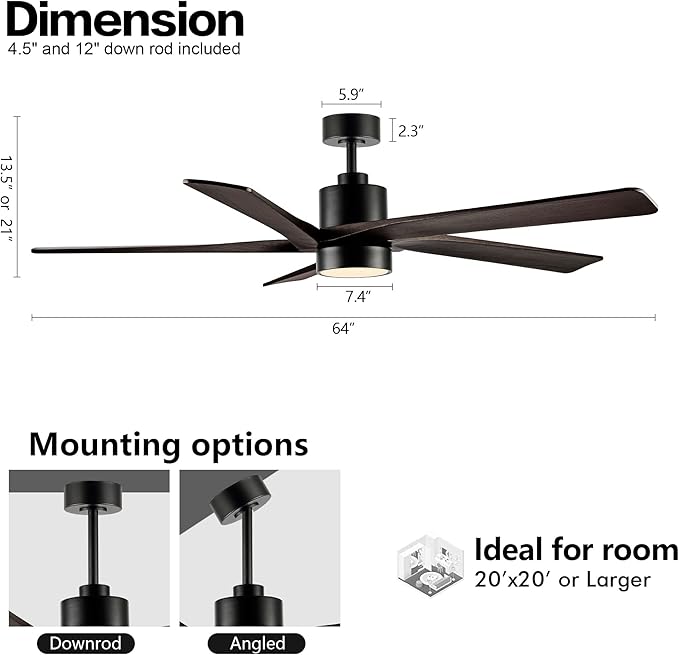 WINGBO 64 Inch DC Ceiling Fan - Image 3
