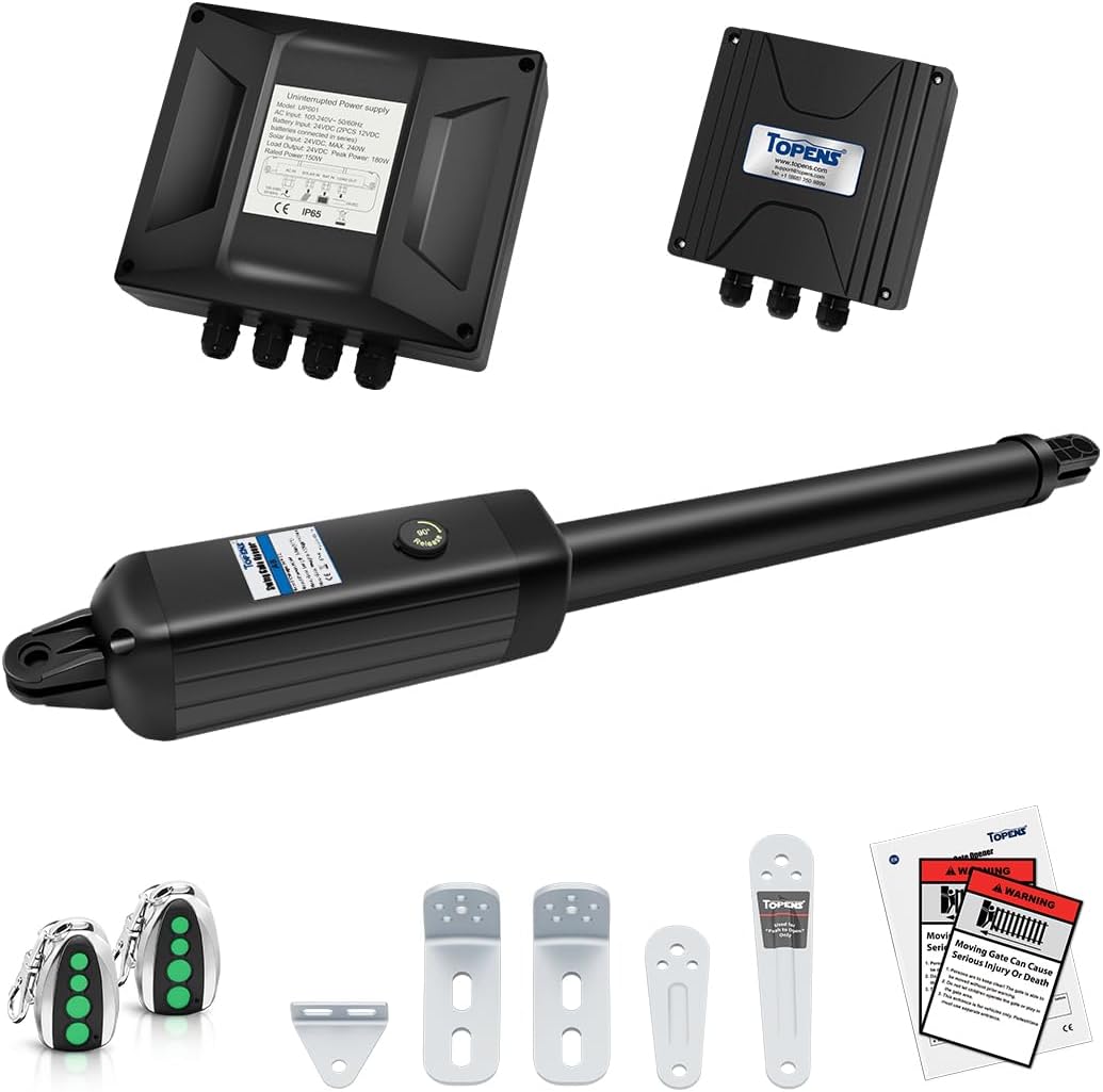 TOPENS A8131 Single Swing Gate Opener Heavy Duty Automatic Gate Motor