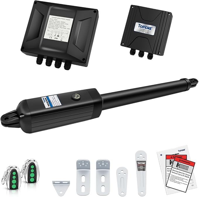 TOPENS A8131 Single Swing Gate Opener Heavy Duty Automatic Gate Motor by TOPENS