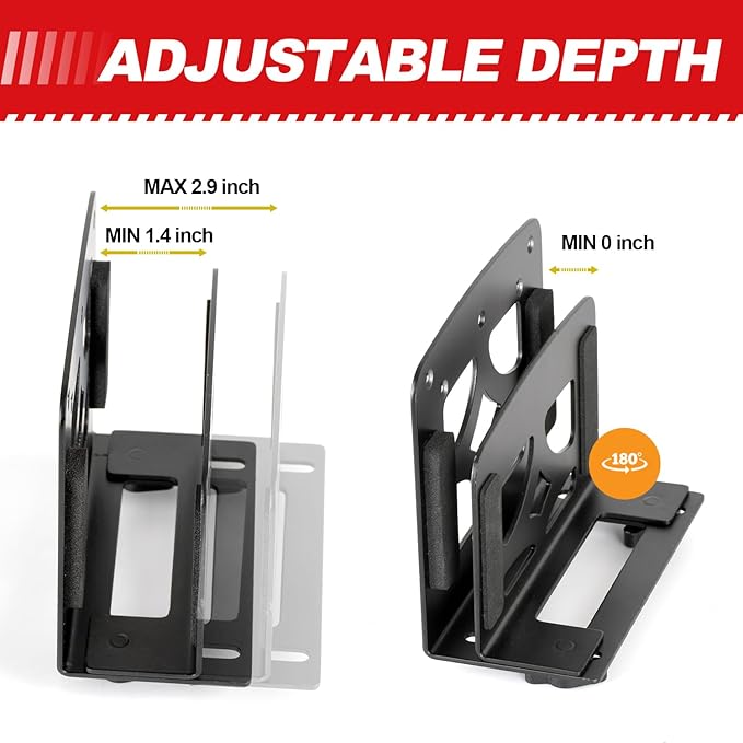 Adjustable Small Device Metal Holder, Wall Mount or VESA Mount Behind TV/Monitor - Image 3