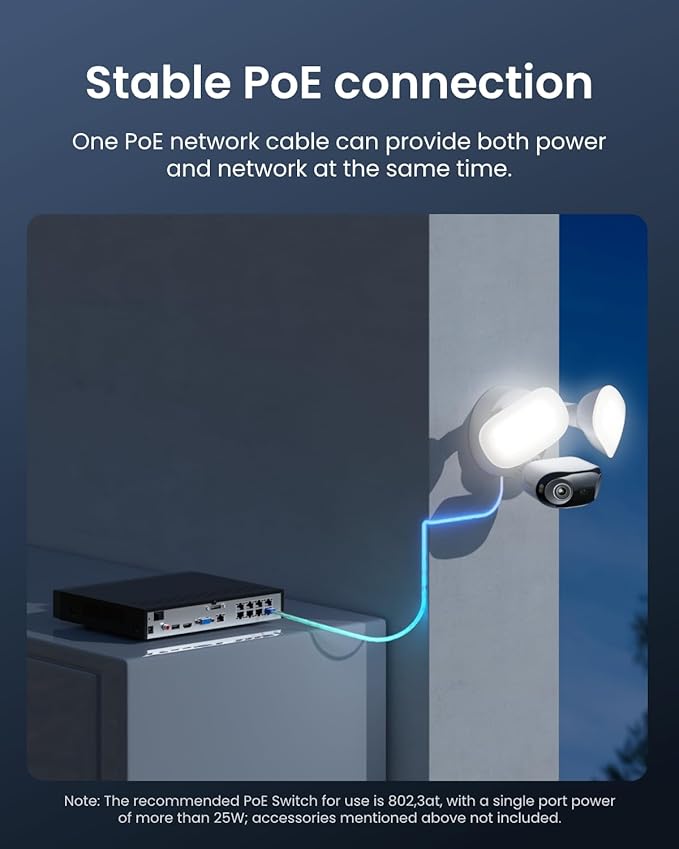 REOLINK Elite Pro Floodlight PoE, 16MP Dual Lens PoE Security Camera - Image 8