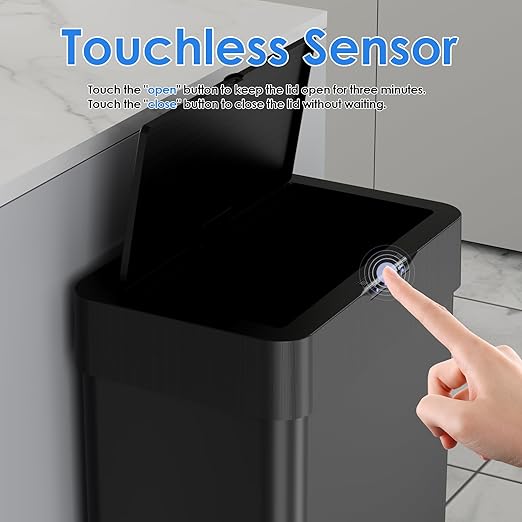 AthLike Sensor Trash Can, Touchless Motion Sensor Trash Bin, Smart Automatic - Image 5