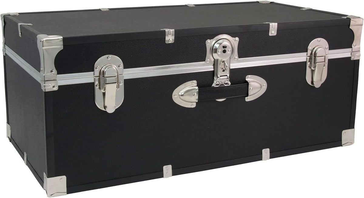 seward essential trunk with lock, black, 30-inch, main product view