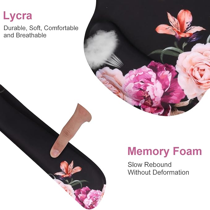 iLeadon Mouse Pad with Wrist Support Keyboard Wrist Rest Set, Ergonomic Mouse - Image 5