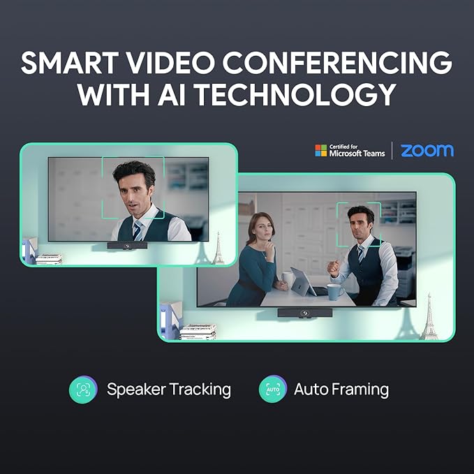 Yealink Video Conference Camera, 4K Webcam, 120° Ai Auto Framing, 8 Microphone - Image 3