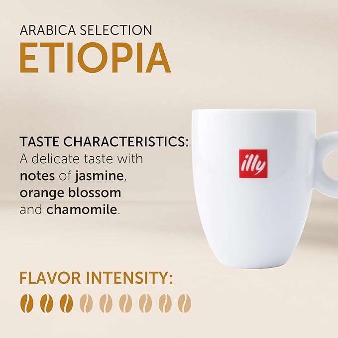 illy Arabica Selections Ethiopia Whole Bean Coffee, 100% Arabica Bean Single - Image 2