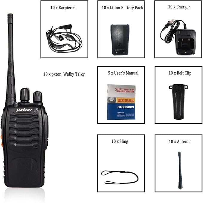 pxton Walkie Talkies for Adults Two Way Radios Long Range - Image 6