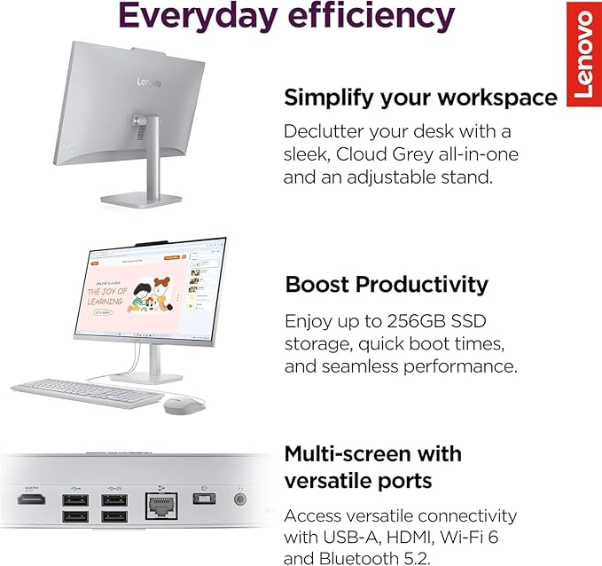 Lenovo IdeaCentre 24" FHD All-in-One Desktop Computer - Image 6