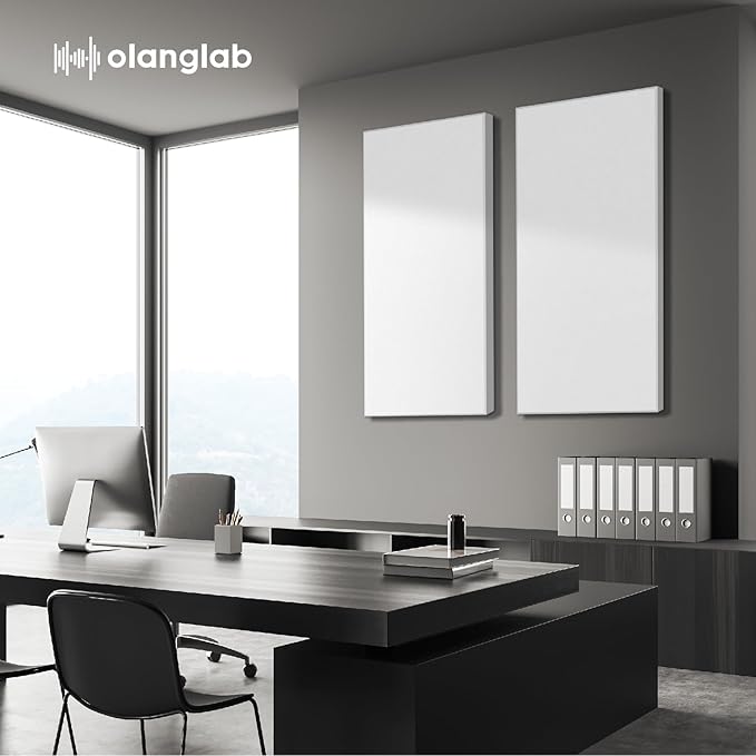 Olanglab Sound Absorbing Acoustic Wall Panels 2 Pack, Large Fabric Wrapped - Image 3