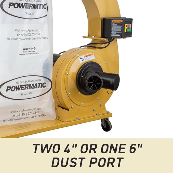 Powermatic TurboCone Dust Collector, 2-Micron Canister Filter, 1-3/4 HP - Image 6