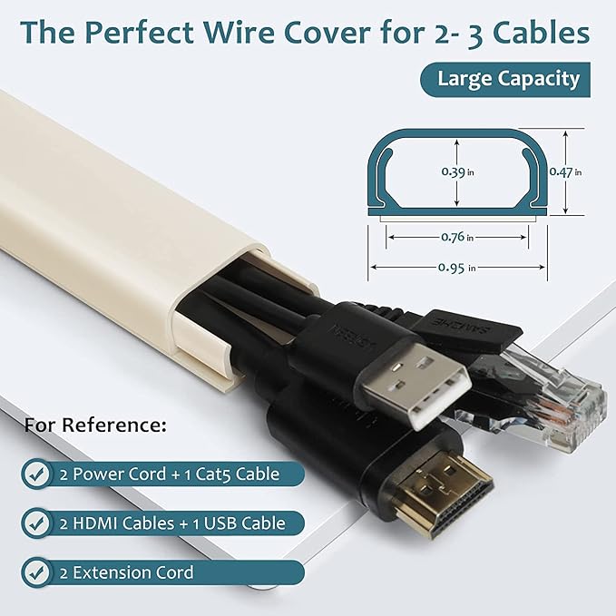 Cable Hider Raceway Kit, 68in Wire Hiders - Image 2