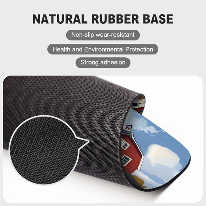 Beach House Square Mouse pad, Waterproof, Anti Slip Rubber Base, Computer Mouse - Image 4