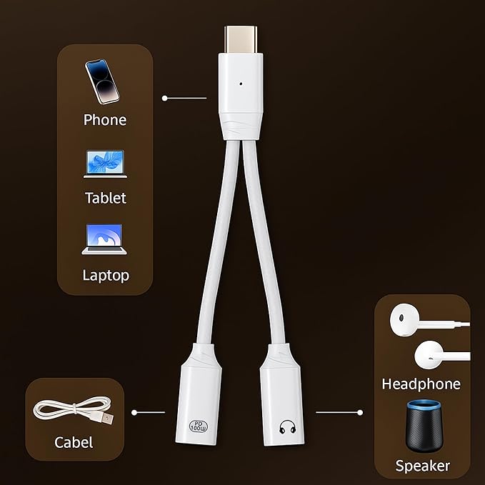 Mizi Headphone Splitter 3.5mm Stereo to Dual 3.5mm Female Jack Audio, Extension - Image 2