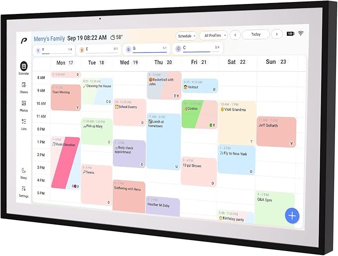 Digital Calendar, 15.6 inch Wall Planner & Chore Chart, Rechargeable Full HD by PRONEXT