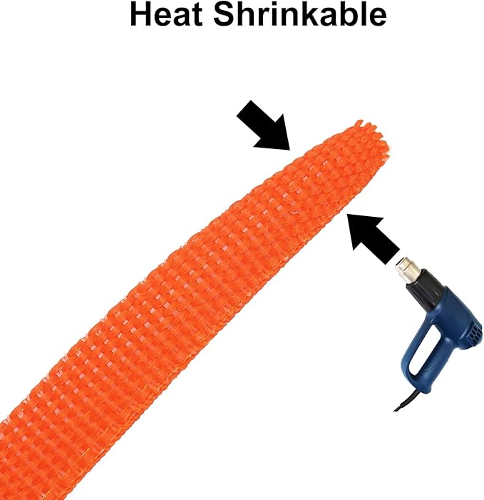 MECCANIXITY Braided Cable Sleeves Heat Shrinkable Fabric Sleeving, Network - Image 3
