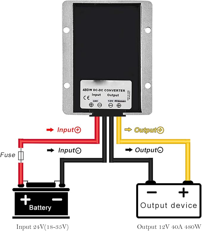 MGGi Voltage Converter Regulator DC 24V Step Down DC 12V 40A 480W, Waterproof - Image 5