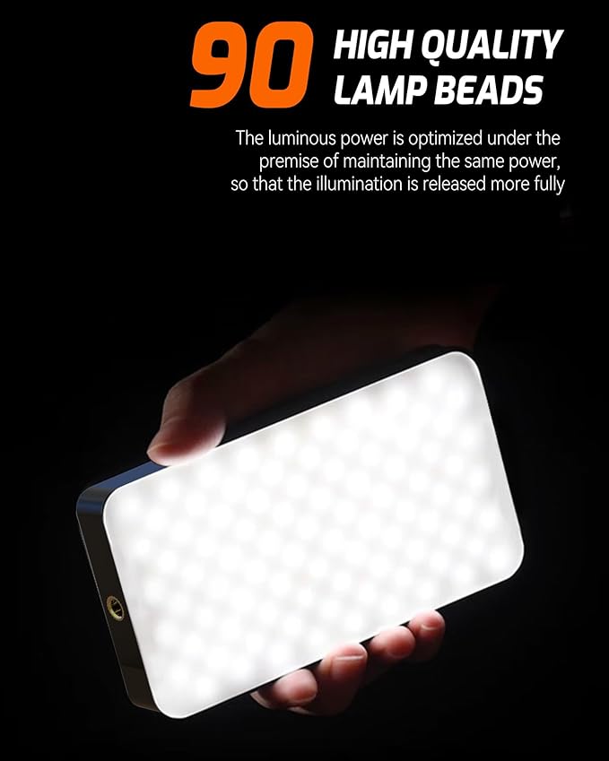Portable Selfie Light for iPhone: 90 LED Rechargeable Phone Fill Lights - Image 2
