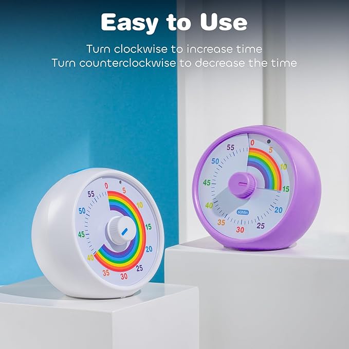 Visual Timer for Kids, 60-Minute Countdown for Classroom Office Kitchen - Image 3