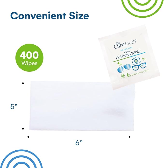 Care Touch Lens Wipes for Eyeglasses- 400 Count Individually Wrapped Pre- - Image 3
