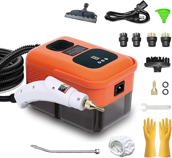 Heavy Duty Handheld Steam Cleaner, 15s Heat-Up, 9-Level Adjustable 2500W by Unknown