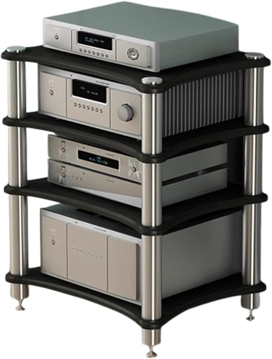 SQXLXDD 4-Tier AV Media Stand, Amplifier Rack Cabinet by FLUXRAIYSSQXLXDD