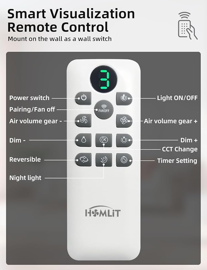 Homlit 42 inch Smart Ceiling Fan - Image 8