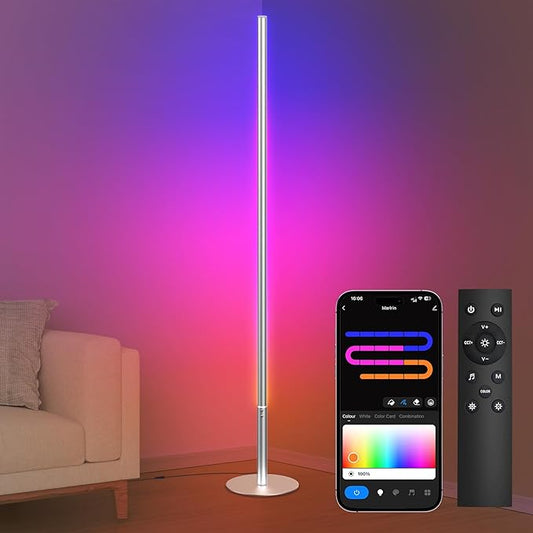 Marlrin RGBW Floor Lamp, Color Changing Standing LED Corner Lamp, Modern Lamp by Marlrin