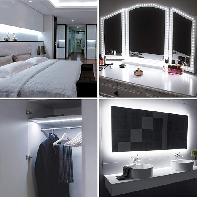 Lepro LED Strip Light, 32.8Ft Dimmable Vanity Lights, 6000K Super Bright LED - Image 8
