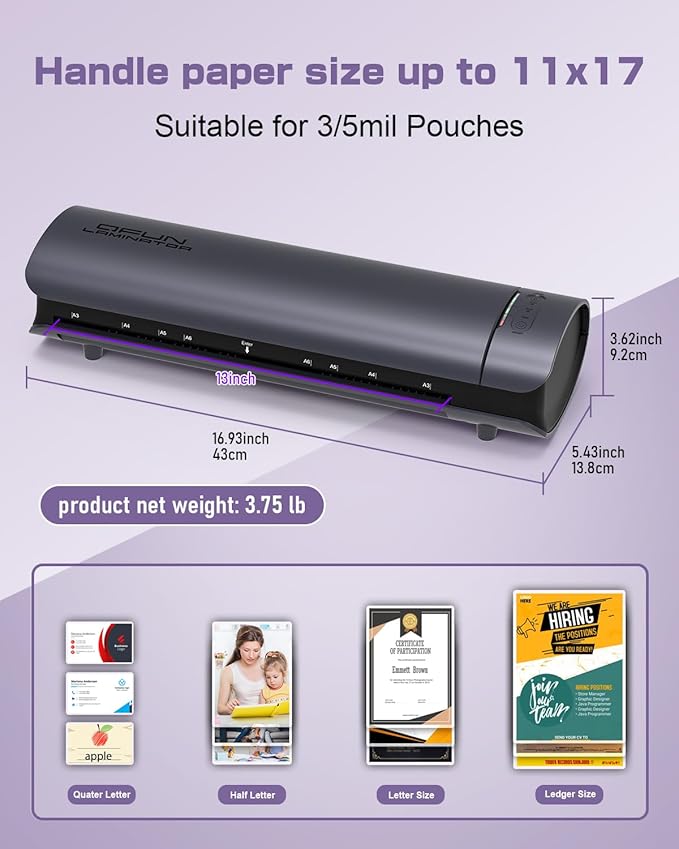 Office Presentation Laminator Machine 11x17 - Image 4