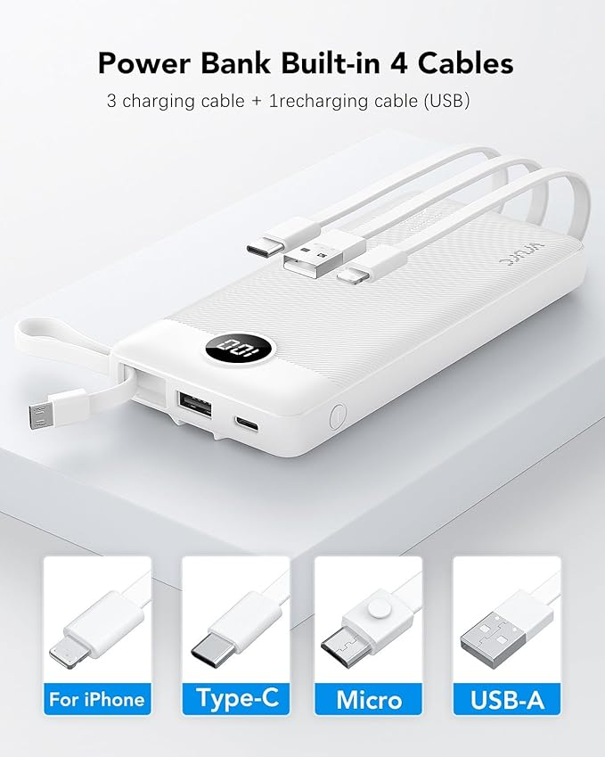 VRURC Portable Charger Power Bank, 10000mAh Travel Essentials Battery Pack - Image 2