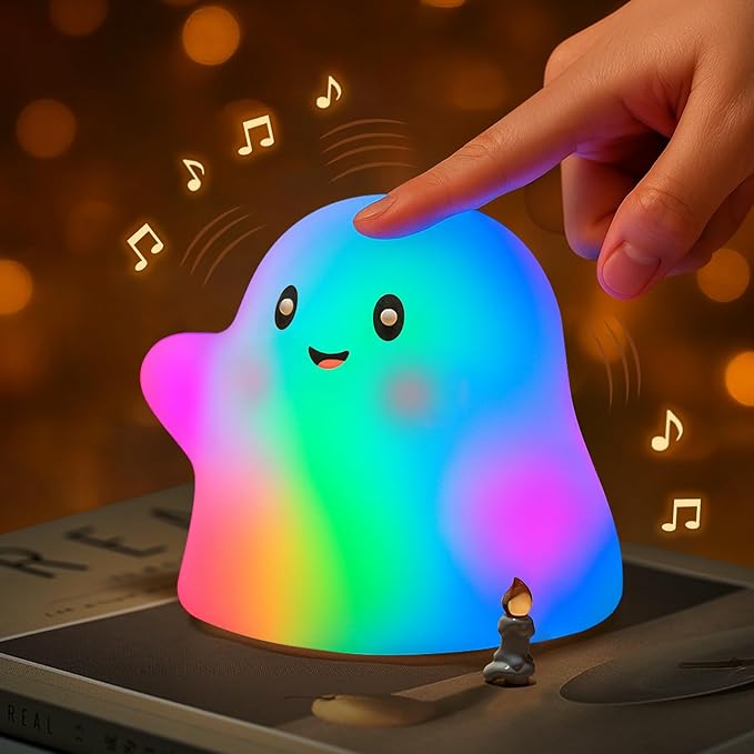 nextanG RGB Ghost Night Light – Color-Changing Tap Control Fun Toy by Unknown