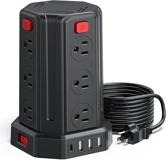 Power Strip Surge Protector, 10 Ft Extension Cord by SMALLRT