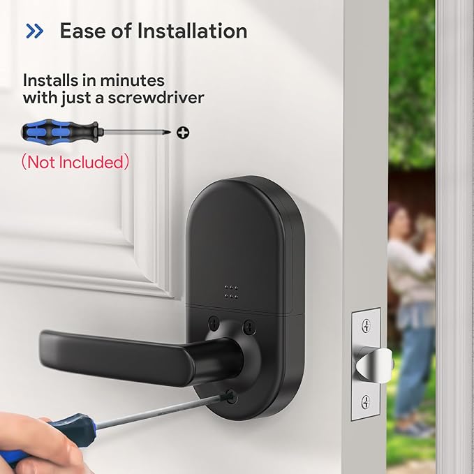 Smart Keypad Door Lock with Handle: NICE DIGI Keyless Entry Electronic Lock - Image 3