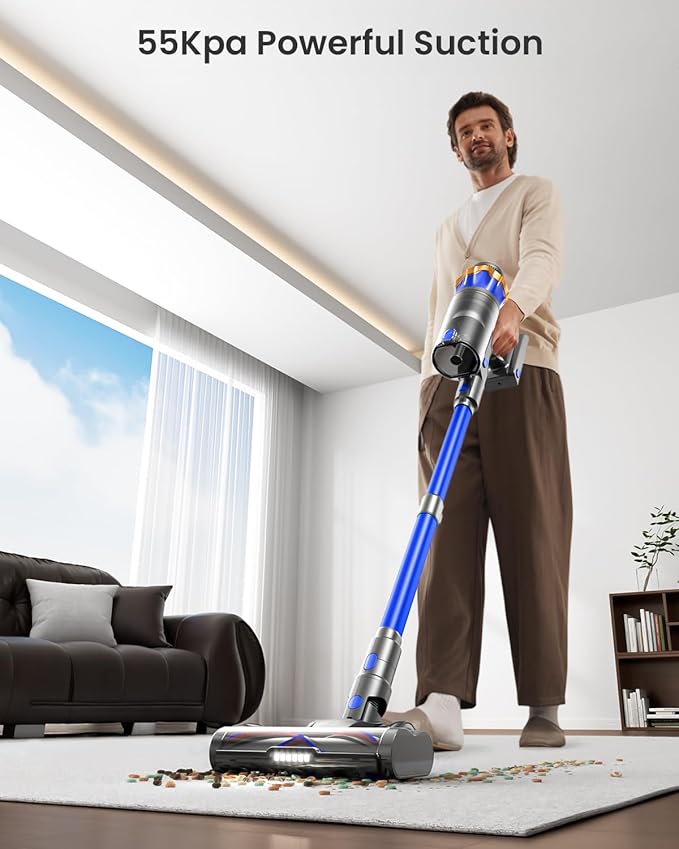Cordless Vacuum Cleaner, Upgraded 650W 55KPA 70Mins Cordless Stick Vacuum - Image 2