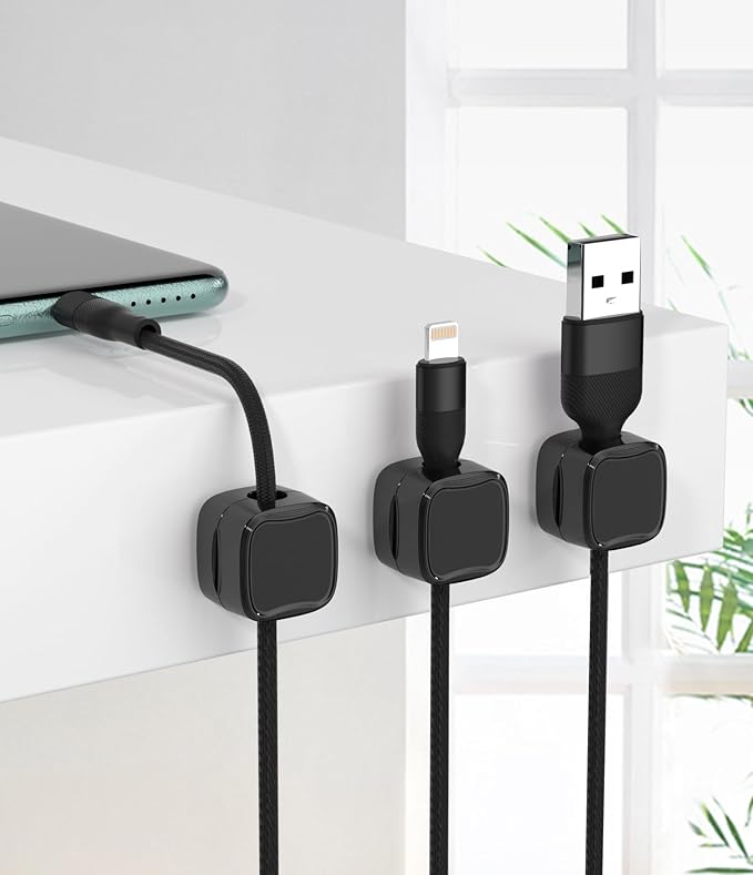 Magnetic Cable Clips, Adjustable Cord Holder Management, Adhesive Wire Keeper - Image 9