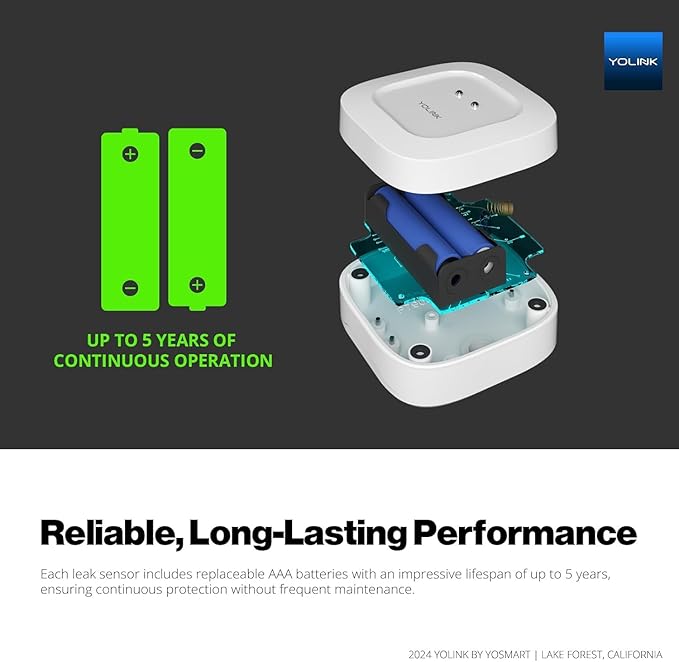 YoLink Water Leak Starter Kit: Hub + 2 Leak Sensor 1, LoRa Long-Range, - Image 5