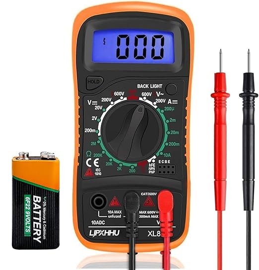 Digital Multimeter Voltmeter Battery Voltage Multi Tester Continuity Ohm Volt by LJPXHHU
