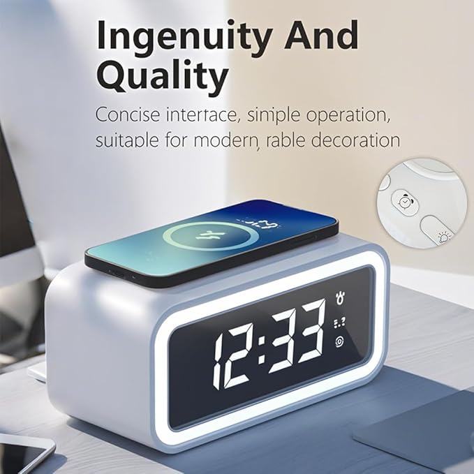 AYI 4in1 Smart Wireless Charging Alarm Clock - Image 4