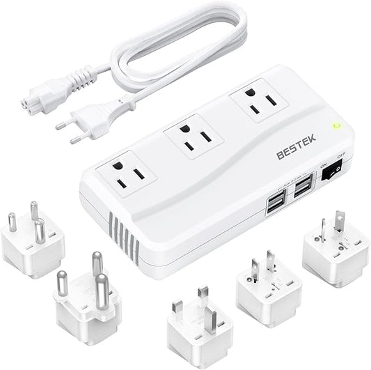 BESTEK 220v to 110v Voltage Converter, US to Europe Converter by BESTEK