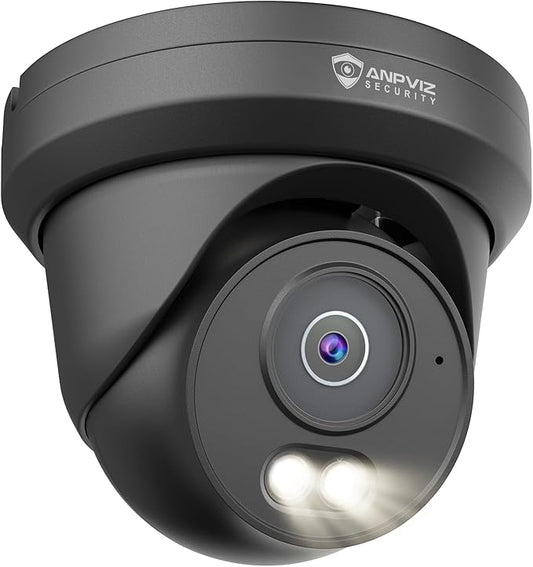 Anpviz 4MP PoE Camera Black, Full Metal Turret Security IP Camera Outdoor Indoor by AnpvizSecurity
