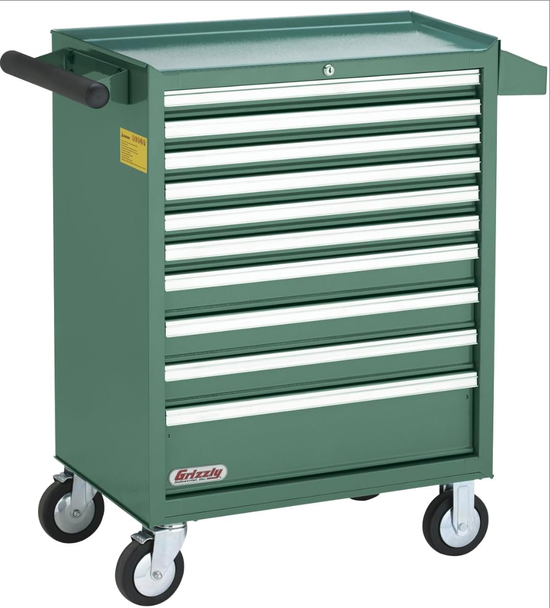 grizzly industrial h7730-10-drawer rolling tool cabinet, main product view