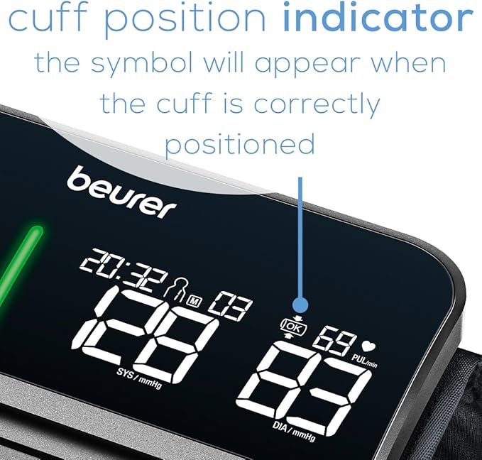 Beurer BM81 easyLock Automatic Upper Arm Blood Pressure Monitor, Smart Cuff - Image 7