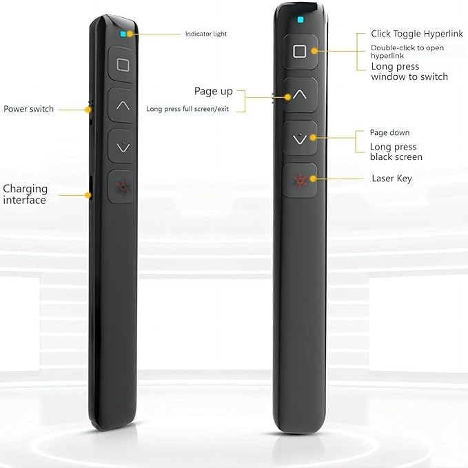 Wireless Presenter, 2.4GHz Control Presentation PPT PowerPoint Clicker - Image 5
