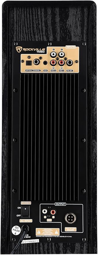 Rockville TM80B Powered Home Theater Tower Speaker System, USB/SD Playback - Image 5