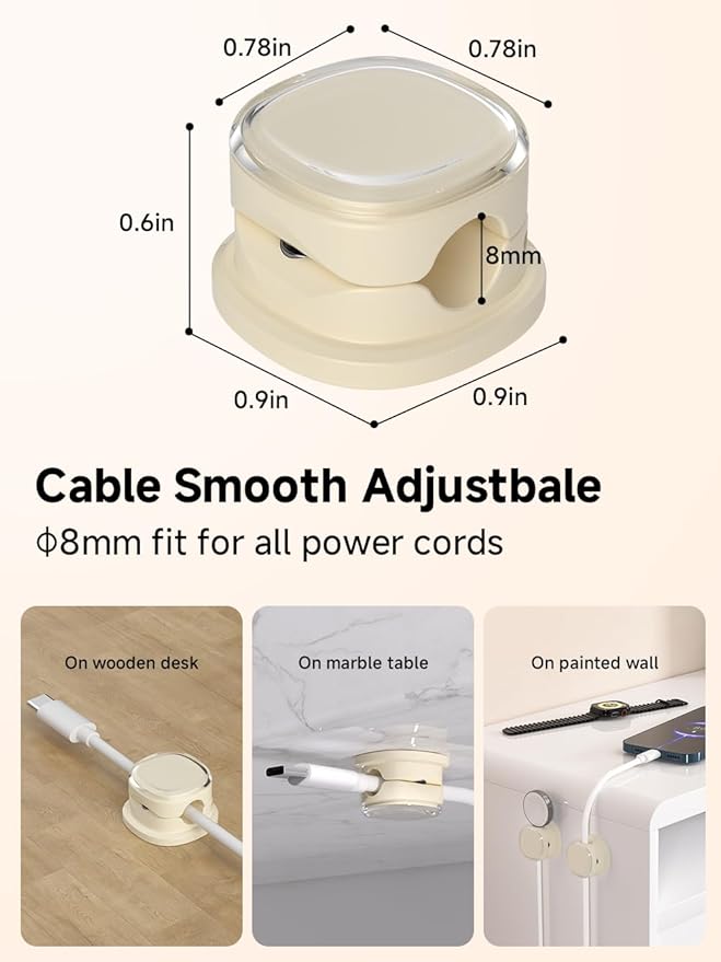 Magnetic Cable Clips, Adjustable Cord Holder Management, Adhesive Wire Keeper - Image 3