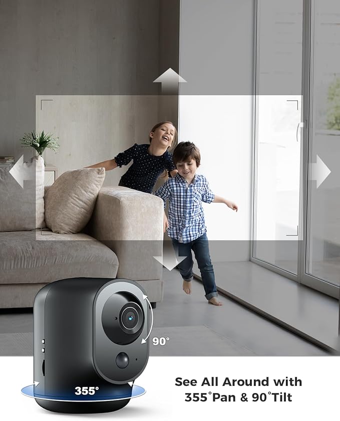 COCOCAM 2K Indoor Pan/Tilt Security Camera - Image 3